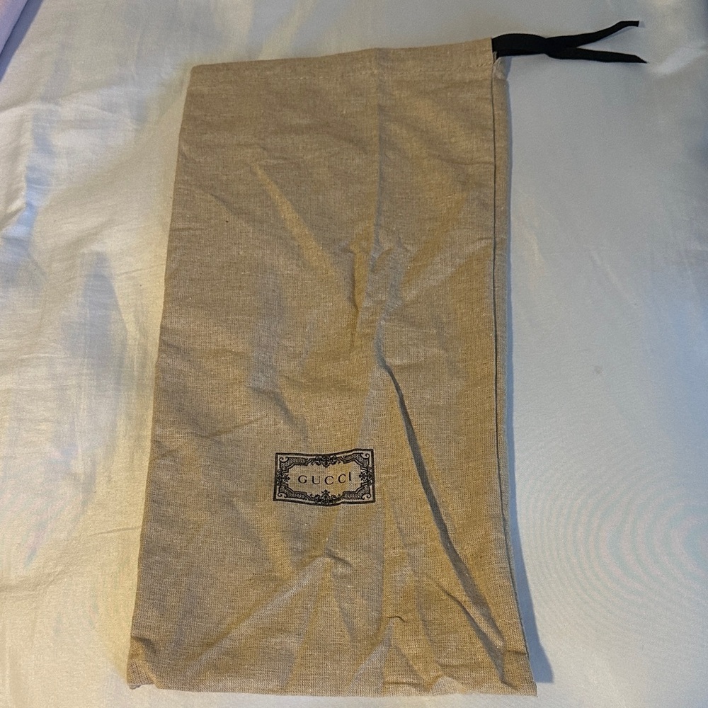 Gucci Tan Dust Bag with Black Accents